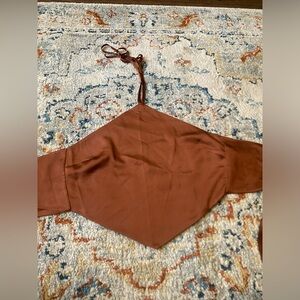 Brown/bronzed handkerchief top